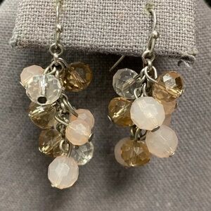 Chico’s silver & 3 shades of pink dangling pierced earrings